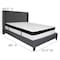 Flash Furniture Queen Platform Bed Set, Gray HG-BMF-47-GG - alternate 2